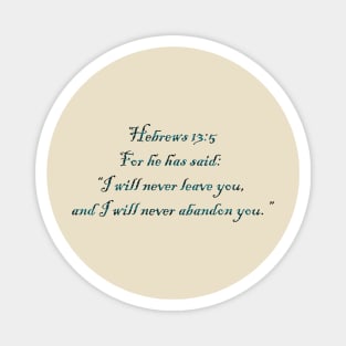 Hebrews 13:5 Magnet